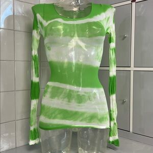 Sheer! Tie Dye Body Layer Stocking Top O/S